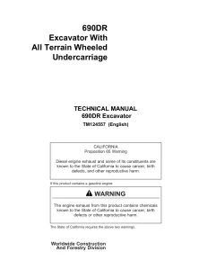 John Deere Excavators 690DR tmt124557 Technical Manual EN PDF