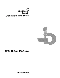 John Deere Excavators 70 tm1376 Technical Manual