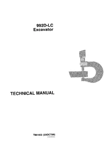 John Deere Excavators 992D-LC tm1463 Technical Manual EN PDF