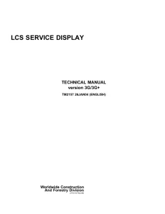 John Deere LCS Service Display 3G 3G + TM2157 Technical Manual