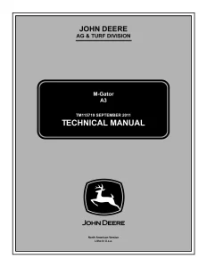 John Deere M-Gator A3 TM115719 Technical Manual