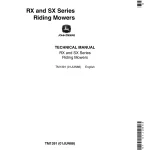 John Deere Riding Mowers RX SX tm1391 Technical Manual