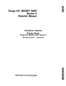 John Deere Robotic Mower Tango E5 Mowit 500F Series II 105222_4 Technical Manual