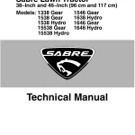 John Deere Sabre Lawn Tractor 1338 1538 15538 1546 1638 1646 TM-GX10131 Technical Manual