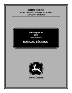 John Deere Skid Steer Loader 280 tm10163 Technical Manual Galicia