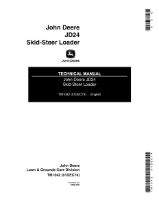 John Deere Skid Steer Loader JD24 tm1042 Technical Manual