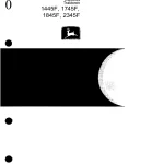 John Deere Tractors 1445f 1745f 1845f 2345f tm4481 Technical Manual