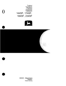 John Deere Tractors 1445f 1745f 1845f 2345f tm4481 Technical Manual