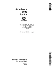 John Deere Tractors 2030 tm1051 Technical Manual
