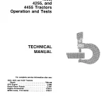 John Deere Tractors 4055 4255 4455 tm1459 Technical Manual