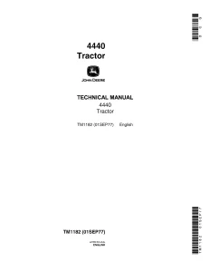John Deere Tractors 4440 tm1182 Technical Manual