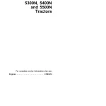 John Deere Tractors 5300n 5400n 5500n tm4598 Technical Manual