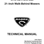 John Deere Walk Behind Mowers M10 M21 M23 21 INCH tm1722 Technical Manual