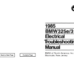 1985 BMW 318i – 325e Electrical Troubleshooting Manual