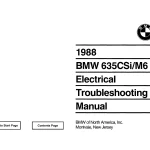 1988 BMW 635csi – M6 Electrical Troubleshooting Manual
