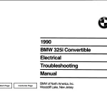 1990 BMW 325i Convertible Electrical Troubleshooting Manual