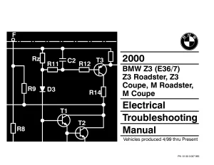 2000 BMW Z3 – M Roadster – Z3 – M Coupe Electrical Troubleshooting Manual