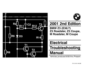 2001 BMW Z3 – M Roadster – Z3 – M Coupe Electrical Troubleshooting Manual